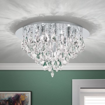 Křišťálové stropní svítidlo CELESTE 6xG9/40W/230V pr. 45 cm lesklý chrom