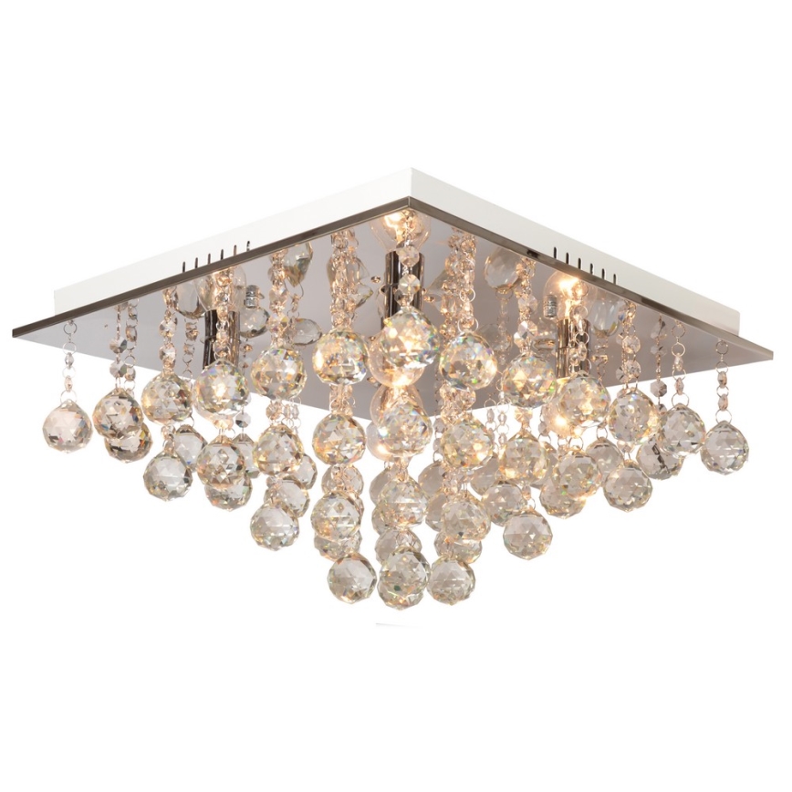 Křišťálové stropní svítidlo CLARION SQUARE 5xE14/10W/230V