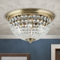 Křišťálové stropní svítidlo PLAFOND 6xE27/40W/230V pr. 47 cm bronz
