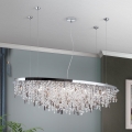 Křišťálový lustr na lanku CRYSTALRIVER 21xG9/40W/230V lesklý chrom