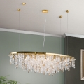 Křišťálový lustr na lanku CRYSTALRIVER 21xG9/40W/230V zlatá
