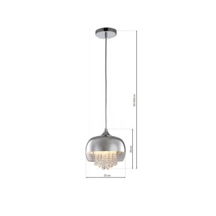 Křišťálový lustr na lanku LUNA 1xE14/40W/230V