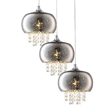 Křišťálový lustr na lanku STARLIGHT 3xE14/40W/230V
