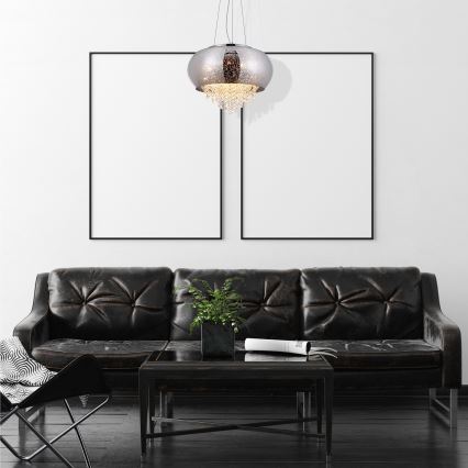 Křišťálový lustr na lanku STARLIGHT 4xE14/40W/230V
