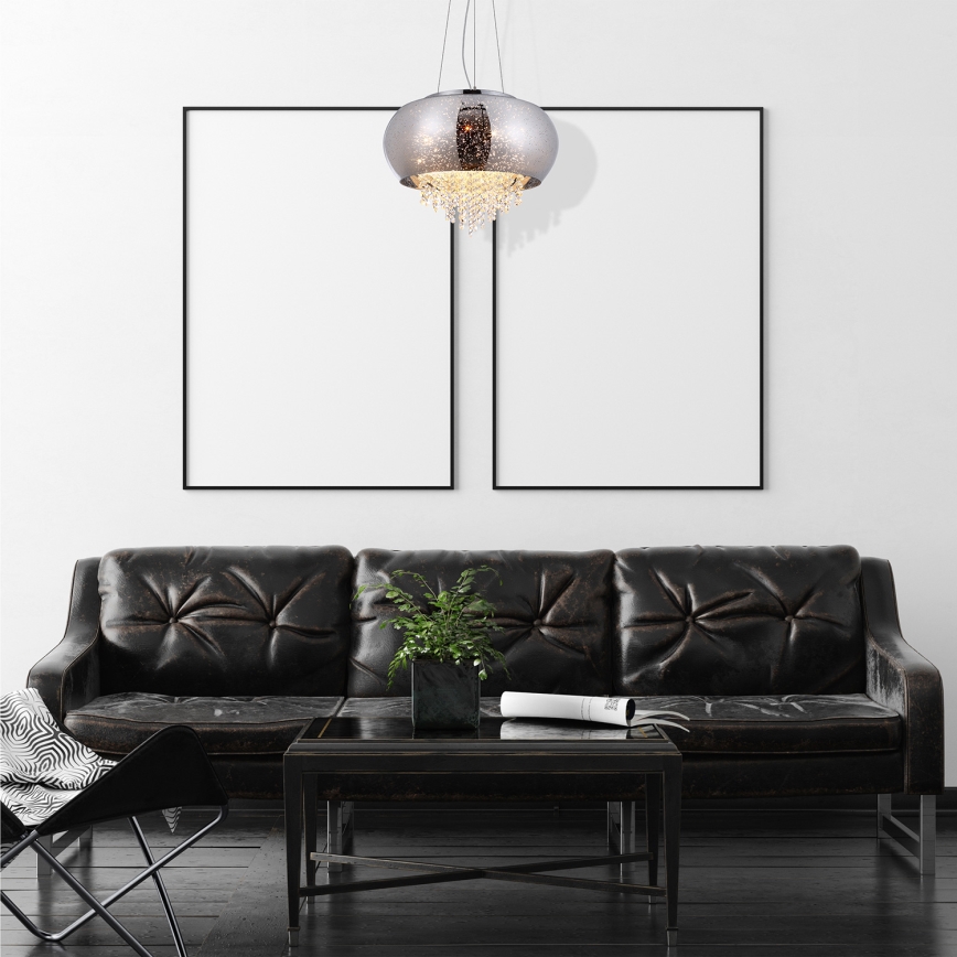 Křišťálový lustr na lanku STARLIGHT 4xE14/40W/230V