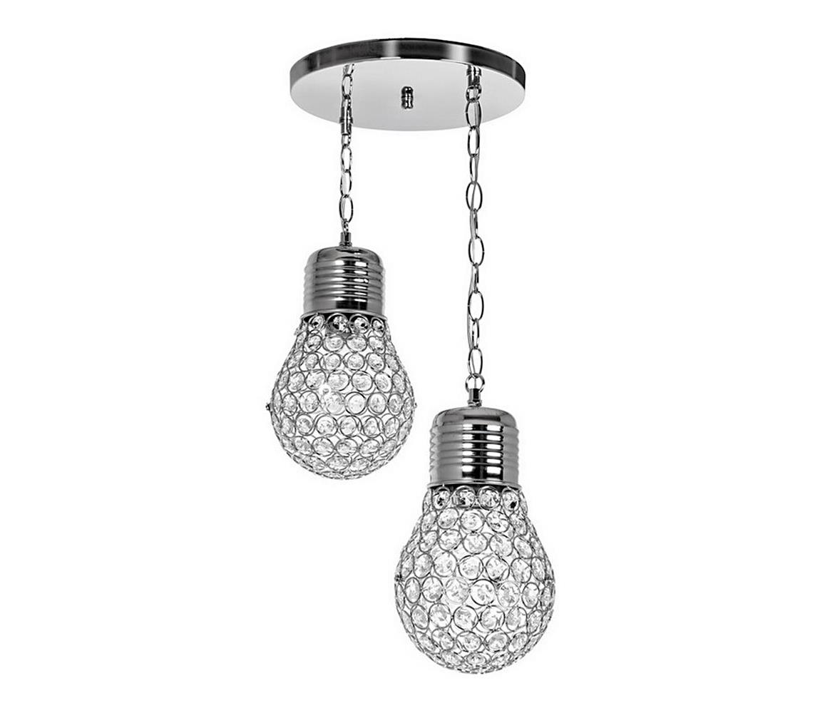 Venti Křišťálový lustr na řetězu 2xE27/60W/230V VE0288