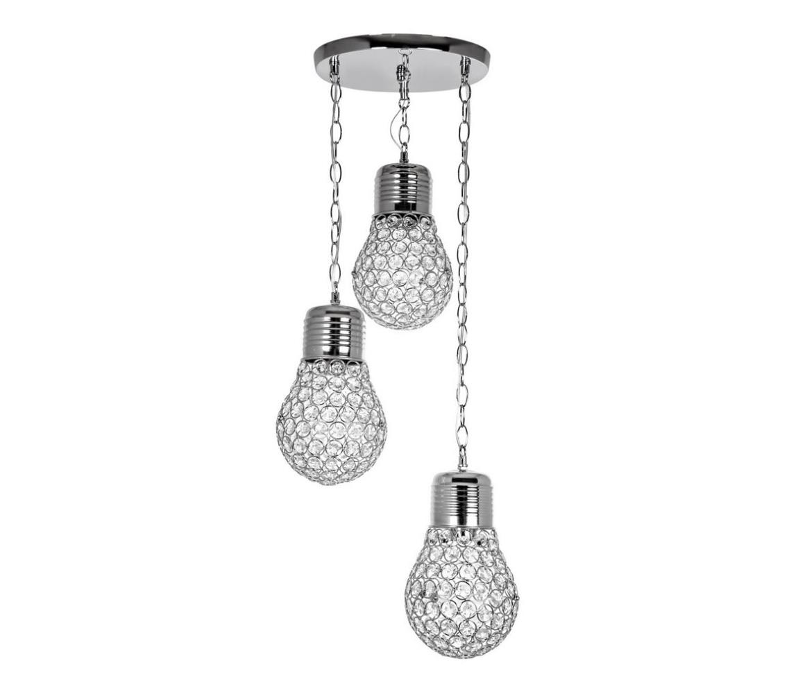 Venti Křišťálový lustr na řetězu 3xE27/60W/230V VE0287