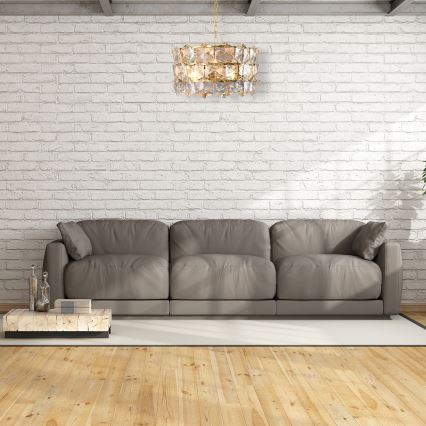 Křišťálový lustr na řetězu AUSTIN 6xE14/40W/230V