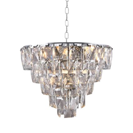 Křišťálový lustr na řetězu CHELSEA 6xE14/40W/230V