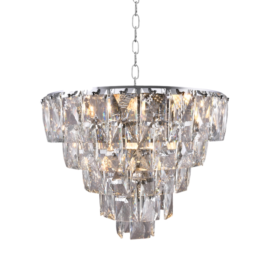 Křišťálový lustr na řetězu CHELSEA 6xE14/40W/230V