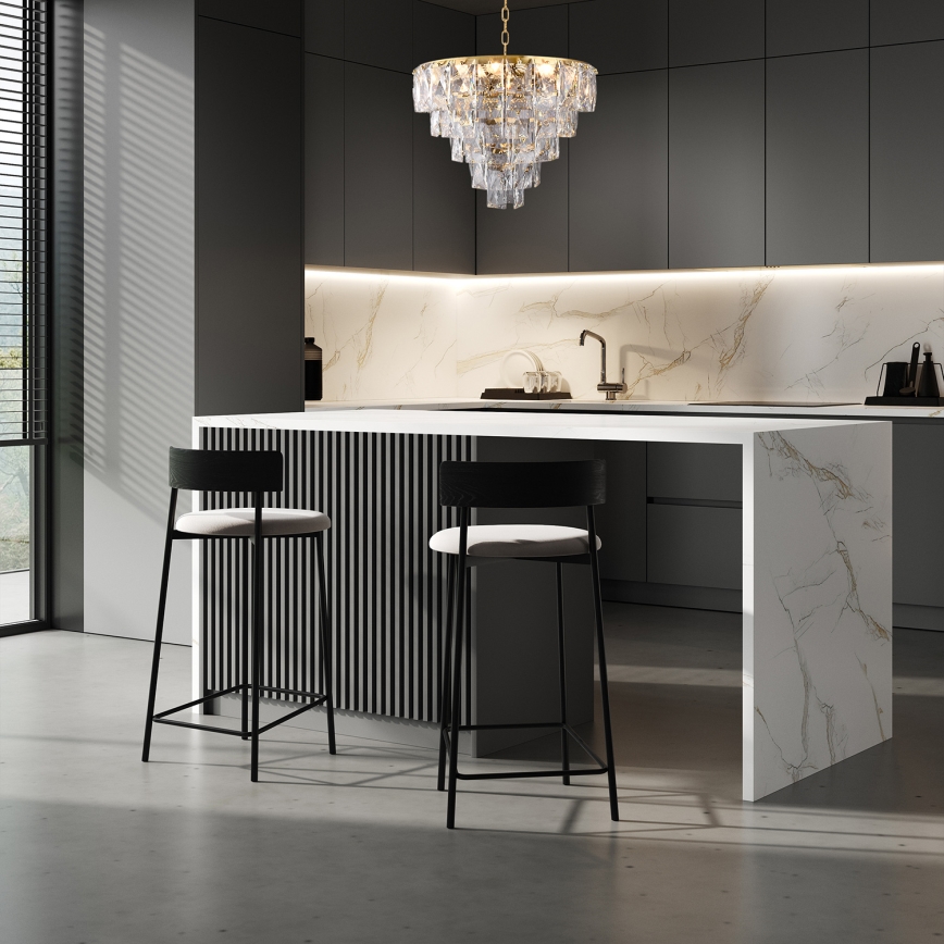 Křišťálový lustr na řetězu CHELSEA 6xE14/40W/230V