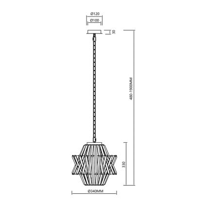 Křišťálový lustr na řetězu CROWN 4xE14/40W/230V zlatá