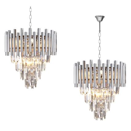 Křišťálový lustr na řetězu MADISON 9xE14/40W/230V lesklý chrom