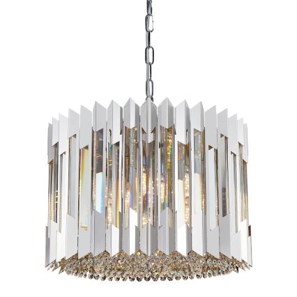 Křišťálový lustr na řetězu RITZ 7xE14/40W/230V lesklý chrom