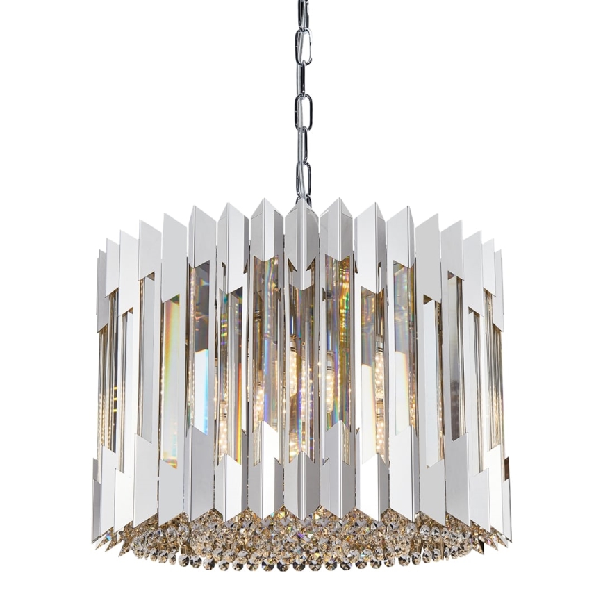 Křišťálový lustr na řetězu RITZ 7xE14/40W/230V lesklý chrom