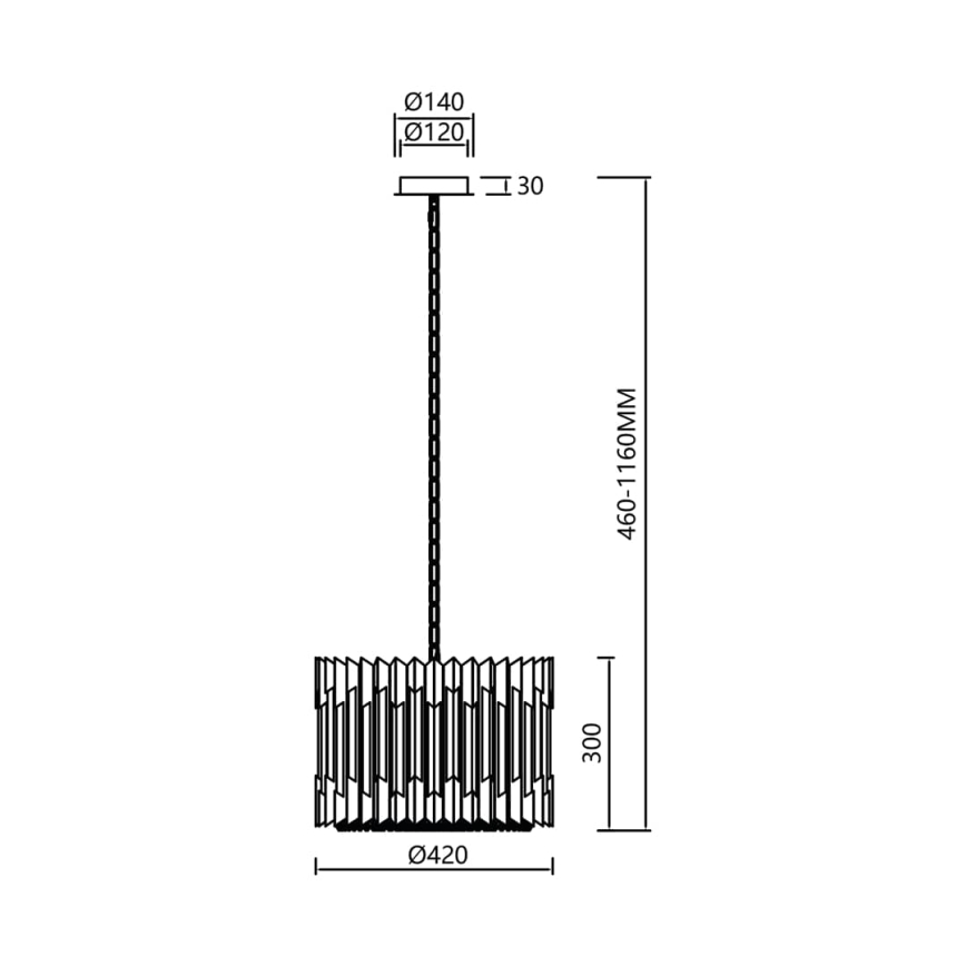 Křišťálový lustr na řetězu RITZ 7xE14/40W/230V lesklý chrom