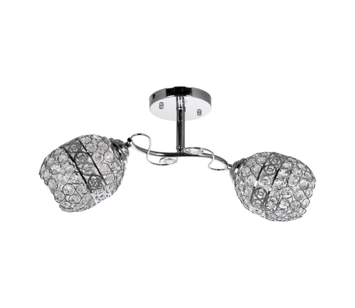 Venti Křišťálový lustr na tyči 2xE27/60W/230V VE0133