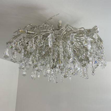 Křišťálový přisazený lustr 12xG9/40W/230V lesklý chrom