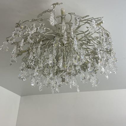 Křišťálový přisazený lustr 12xG9/40W/230V lesklý chrom