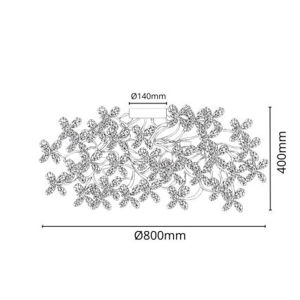 Křišťálový přisazený lustr 12xG9/40W/230V pestrobarevná