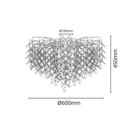 Křišťálový přisazený lustr 9xG9/40W/230V zlatá