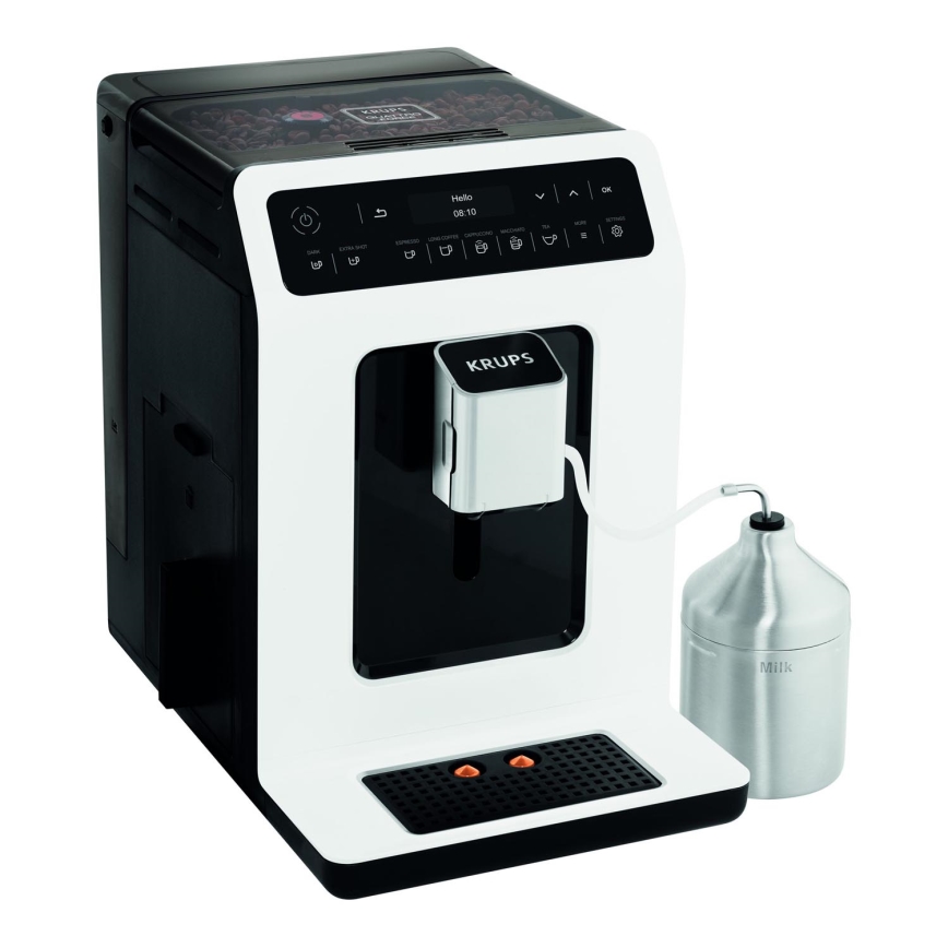 Krups - Automatický kávovar s nádobou na mléko EVIDENCE 1450W/230V bílá