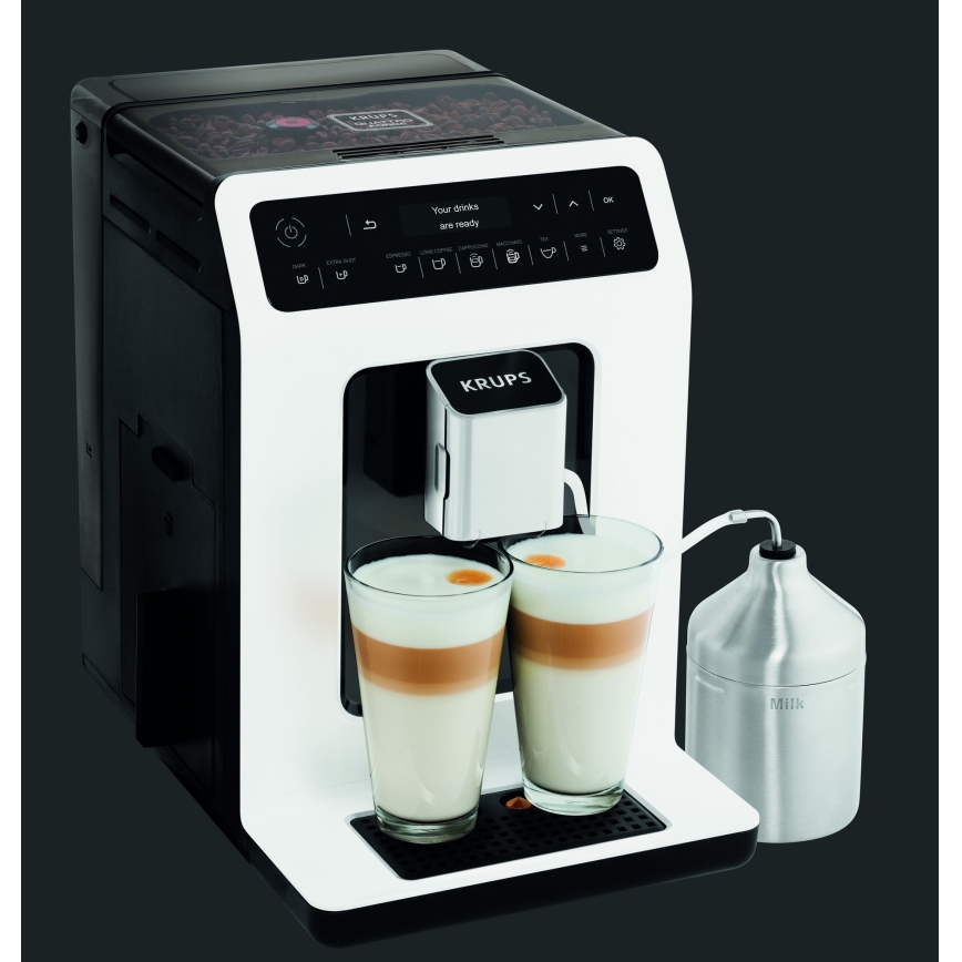 Krups - Automatický kávovar s nádobou na mléko EVIDENCE 1450W/230V bílá