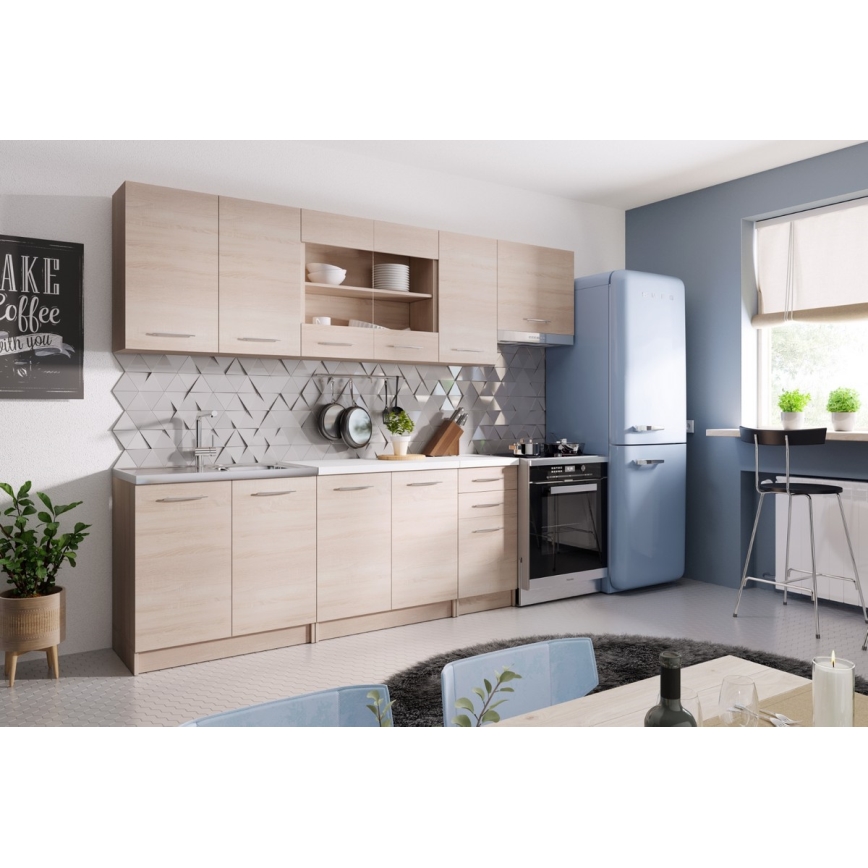 Kuchyňská linka MARISA 260 cm dub sonoma