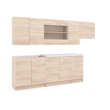 Kuchyňská linka MARISA 260 cm dub sonoma