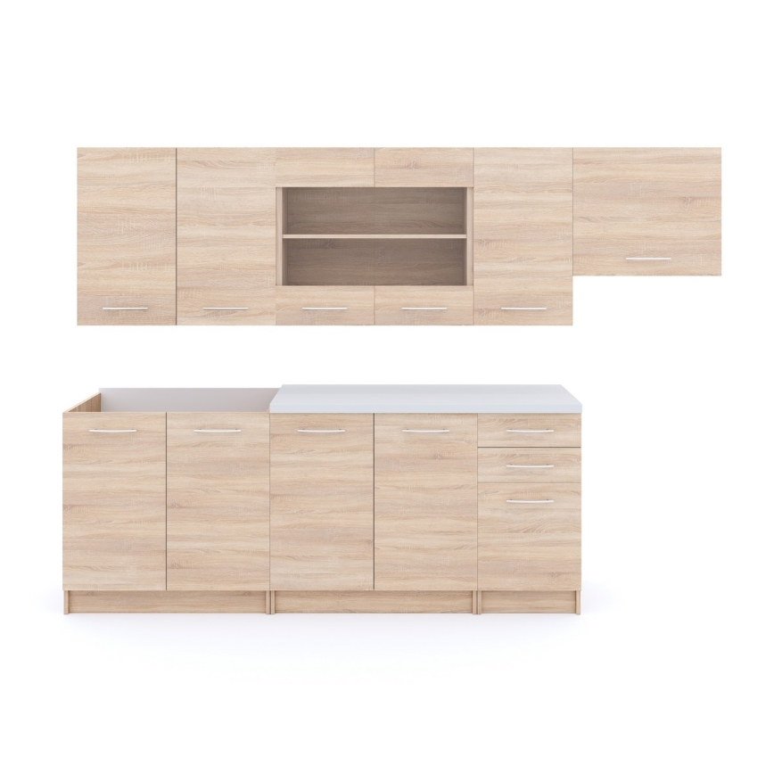 Kuchyňská linka MARISA 260 cm dub sonoma