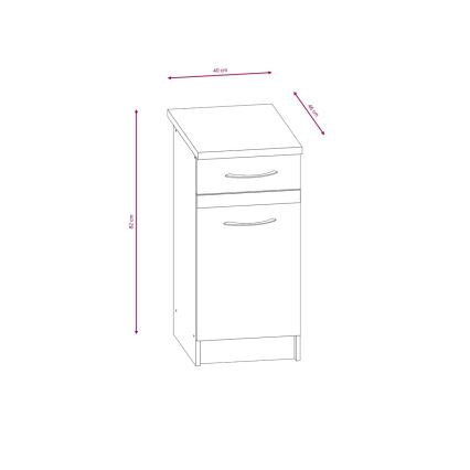 Kuchyňská linka VALERIA 180 cm dub sonoma/hnědá