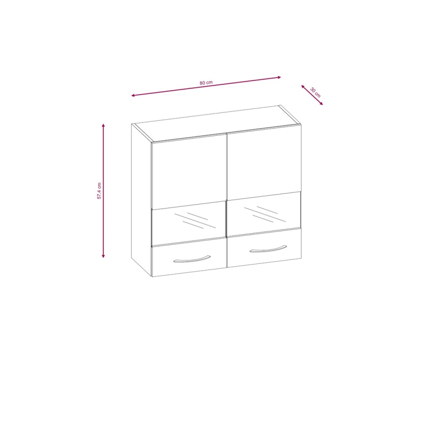 Kuchyňská linka VALERIA 180 cm hnědá/dub sonoma