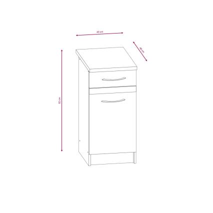 Kuchyňská linka VALERIA 180 cm hnědá/dub sonoma
