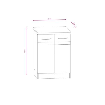 Kuchyňská linka VALERIA 240 cm dub sonoma/hnědá
