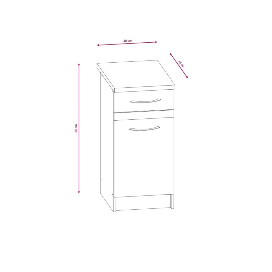 Kuchyňská linka VALERIA 240 cm hnědá/dub sonoma