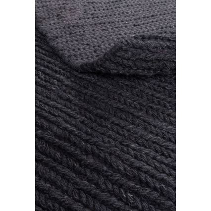 Kulatý koberec FIR WOOL 160 cm 2600 g/m2 antracit/přírodní