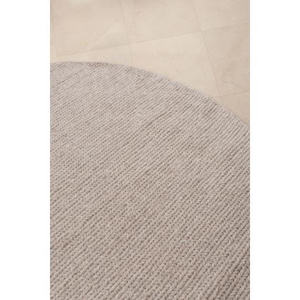 Kulatý koberec FIR WOOL 160 cm 2600 g/m2 béžová/přírodní