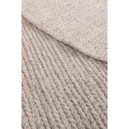 Kulatý koberec FIR WOOL 160 cm 2600 g/m2 béžová/přírodní