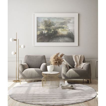 Kulatý koberec RABBIT BUBBLE 160 cm krémová