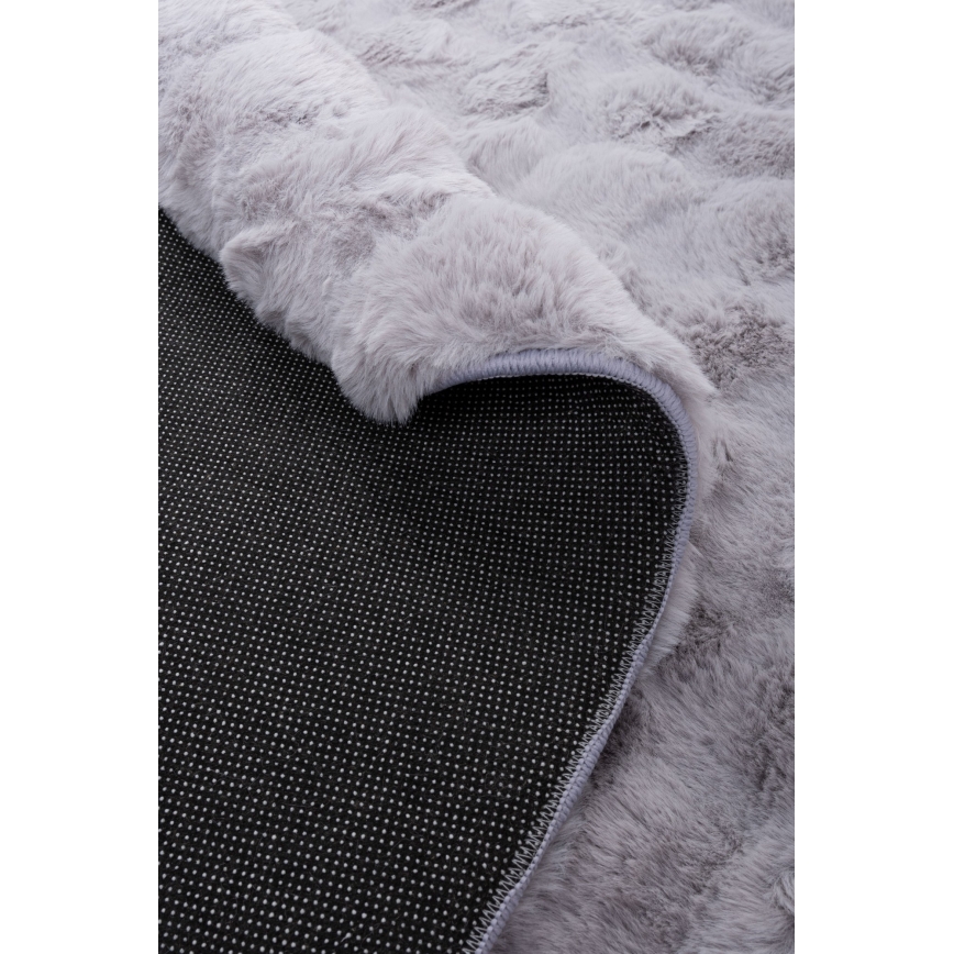 Kulatý koberec RABBIT BUBBLE 160 cm šedá