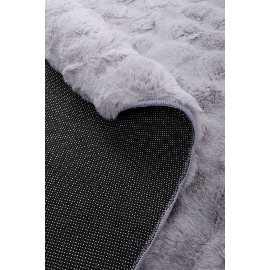 Kulatý koberec RABBIT BUBBLE 160 cm šedá