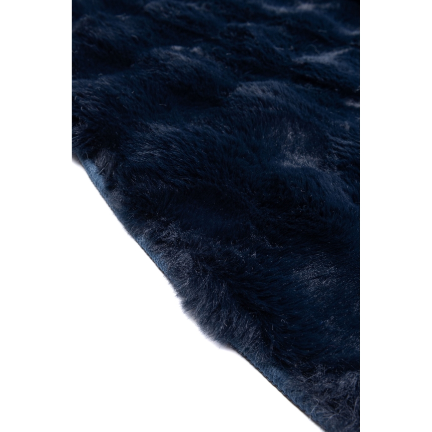 Kulatý koberec RABBIT BUBBLE 160 cm tmavě modrá