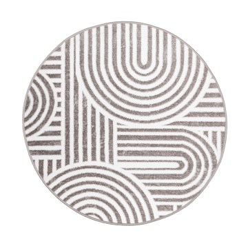 Kulatý koberec SALAMANCA 100 cm šedá/bílá