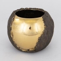 Květináč pr. 18,5 cm zlatá/hnědá