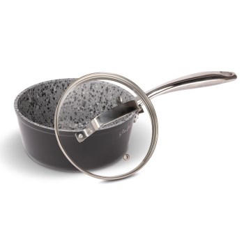 Lamart - Granitový rendlík s poklicí 16 cm černá/šedá/nerez