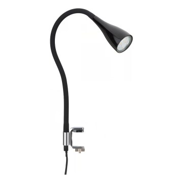 Lampa s klipem 1xGU10/3W/230V černá
