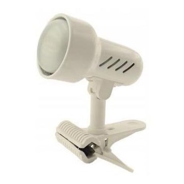 Lampa s klipem KD 1xE27/24W/230V bílá