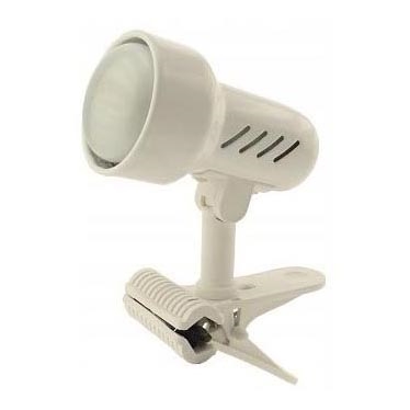 Lampa s klipem KD 1xE27/24W/230V bílá