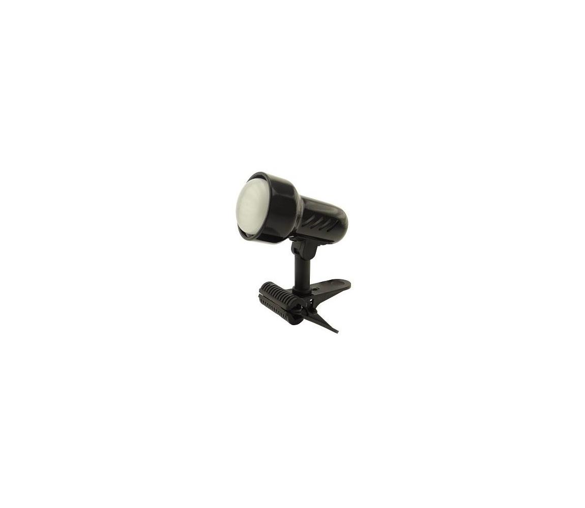  Lampa s klipem KM 1xE14/24W/230V černá 