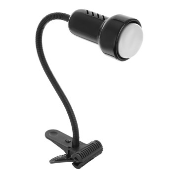 Lampa s klipem LOLEK 1xE14/24W/230V černá